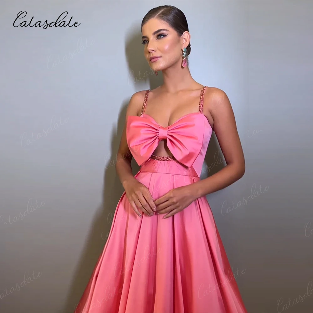 Catasdate Beads Evening Dress A Line Party Gown for Women Prom Dress 2024 vestidos de fiesta Celebrity Dresses with Straps