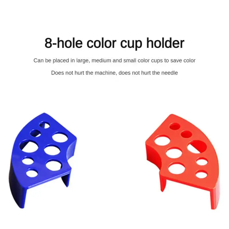 8Holes Tattoo Ink Cup Holder Stand Makeup Accessories Random Color Trailer Supplies Tatoo Tool Pigment Brack Container