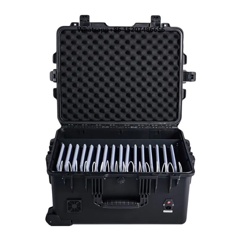 Smart Charging Cart Multi USB Tablet and Mobile Device Sync Trolley for Office School Hospital Educational Equipment