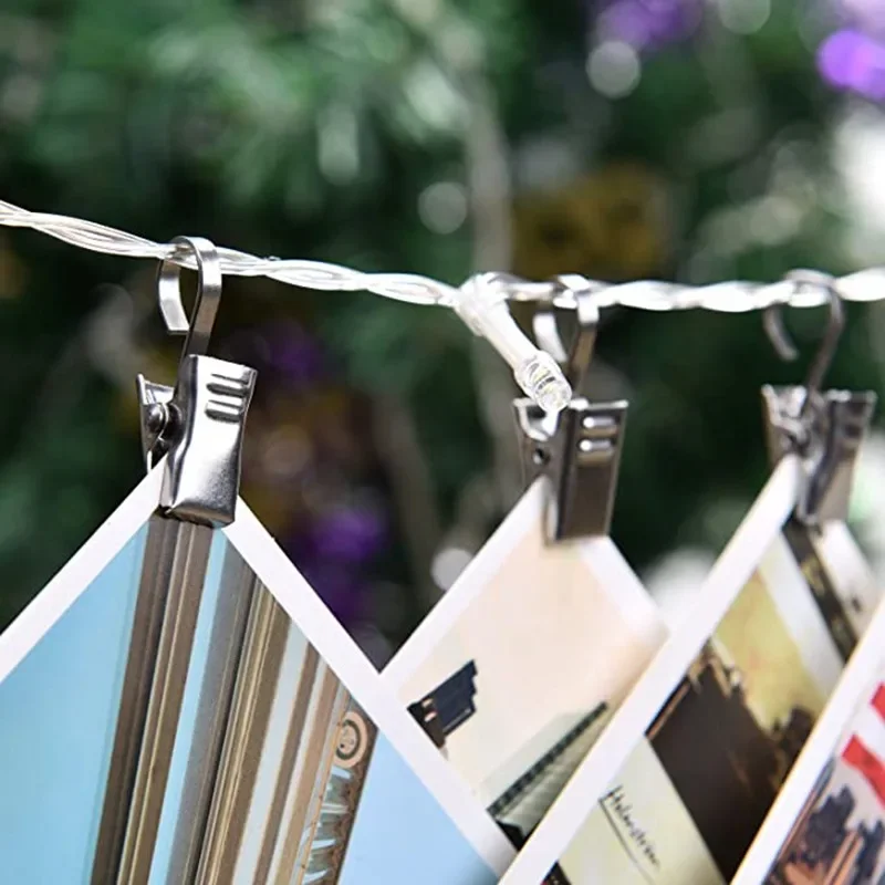 vvocci 20pcs Curtain Window Durable Clips with Hook Sturdy and Stainless Steel Curtain Hook Clips Home Curtain Decor Accessories