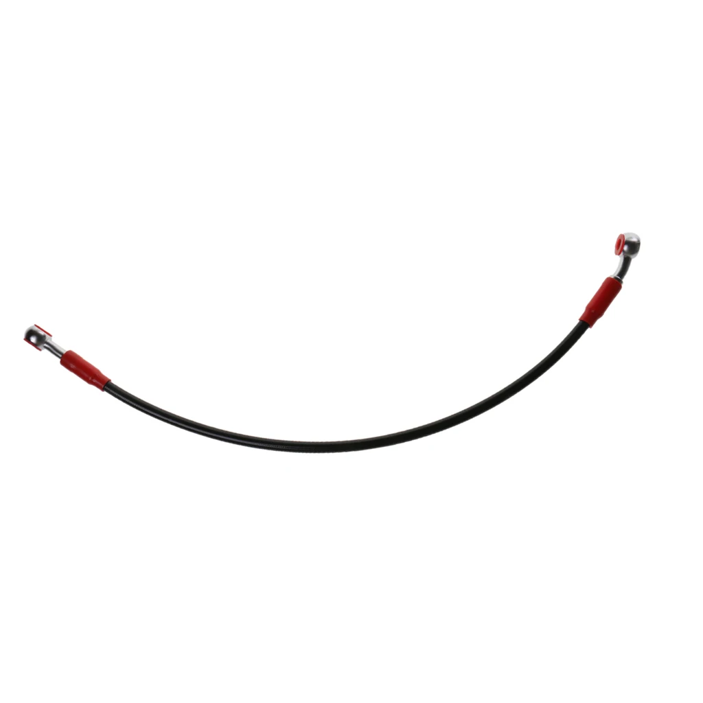 45cm Motorcycle Brake Oil Hose Line Stainless Steel Braided Cable Black