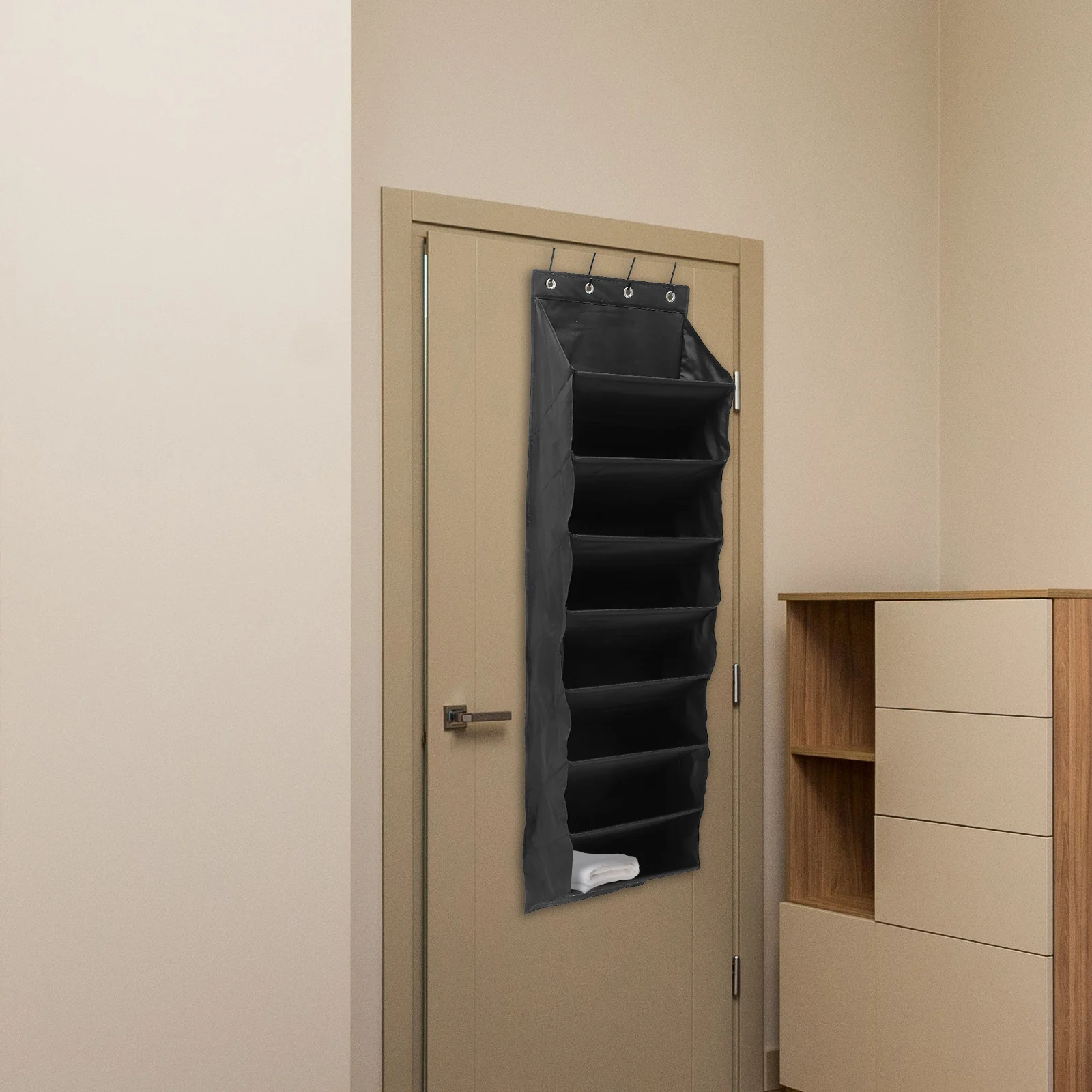 

Wall Hanging Storage Bags Multi function Oxford Cloth 5 Layers Large Capacity Door ganizer Shoe Rack Storage Container