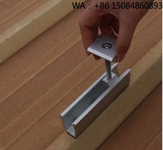 Metal Roof PV System Aluminum Mini Rail, Solar Panel Accessories, Anti-Rust Solar Energy Hardware Parts for Long-Term Outdoor So