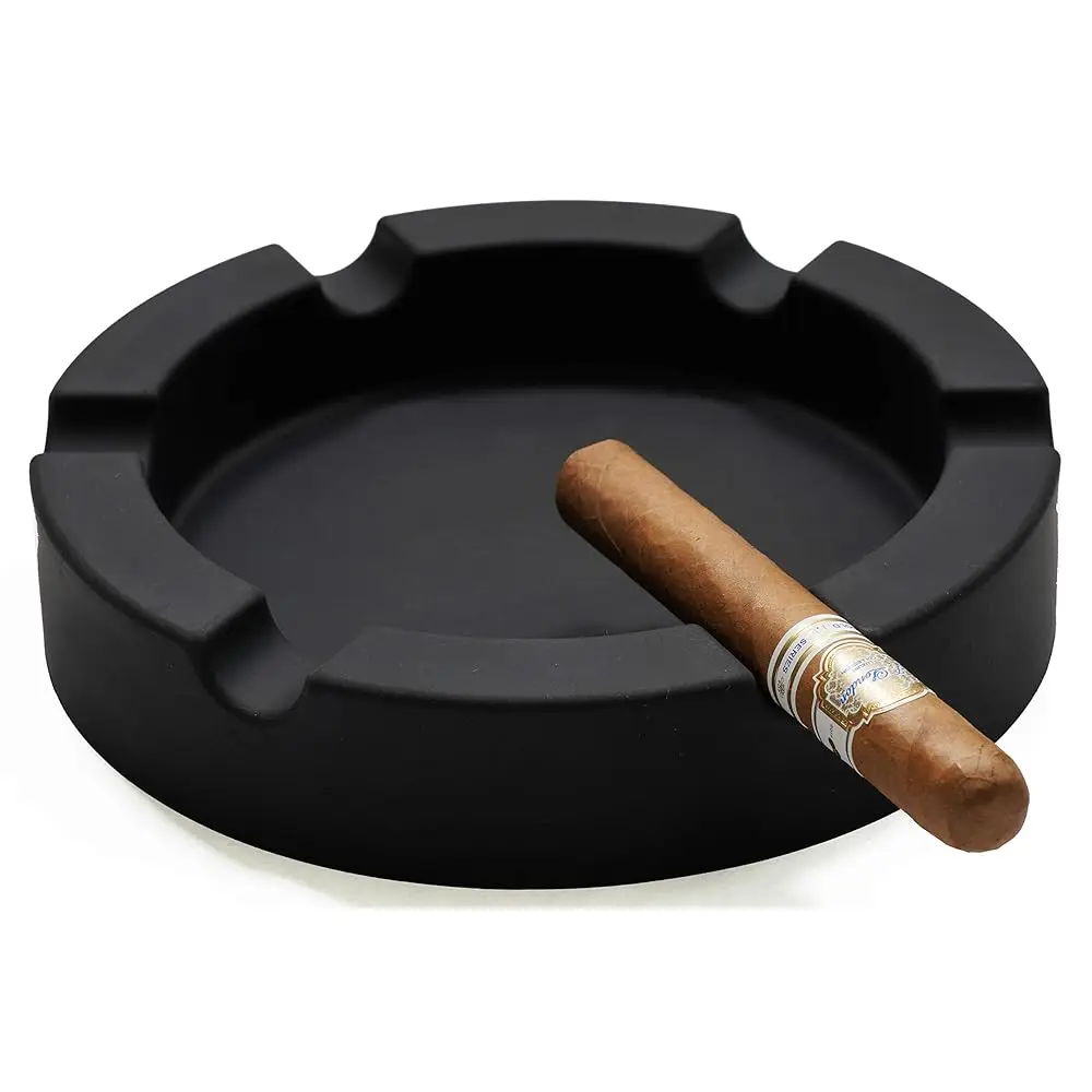 

Free ShippingLarge 9\ Round Cigar Ashtray Centerpiece - Wide Shelf - Unbreakable – Firm Flexible Silicone Indoor Outdoor Cigar A