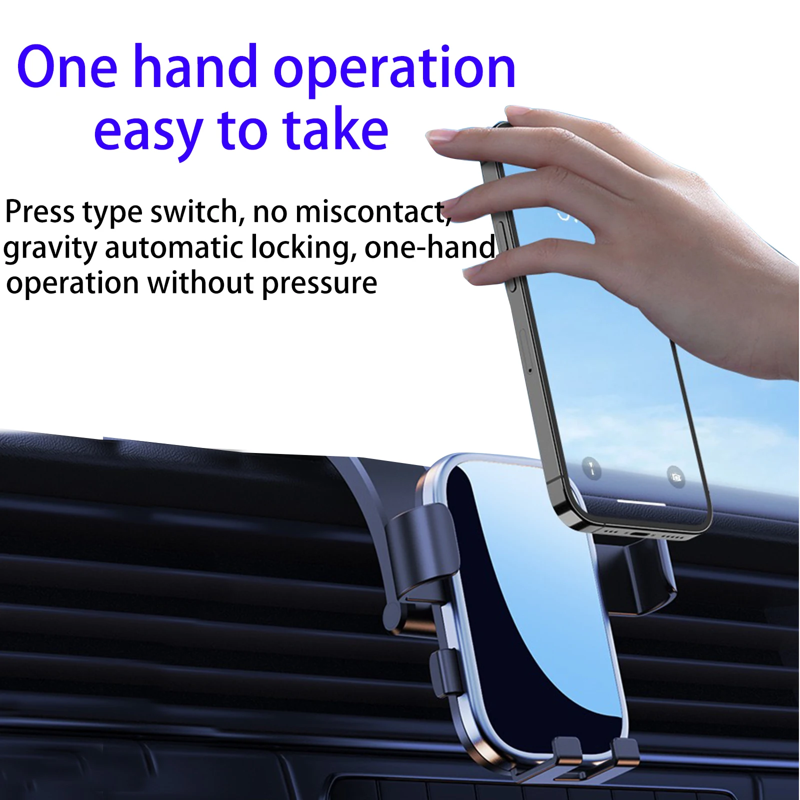 Gravity Car Phone Holder for Kia EV6 Screen Navigation Bracket Air Vent Cradles Phone Stand Mount