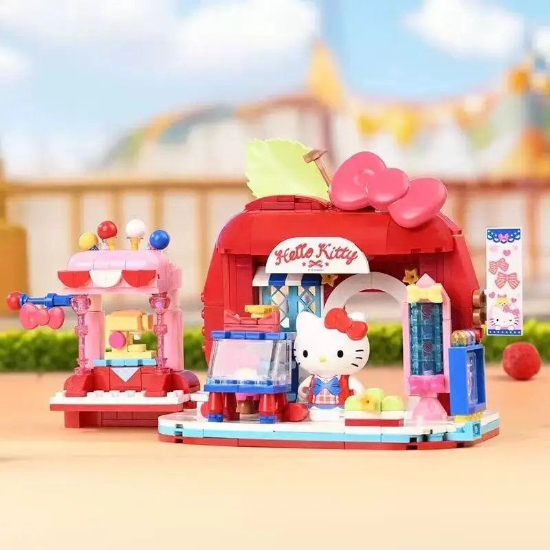 Sanrio DIY Assembly Model Building Block Toys Hello Kitty Kuromi My Melody Cinnamoroll My Sweet Piano‌ Cute Doll Ornaments Gifts - view 2
