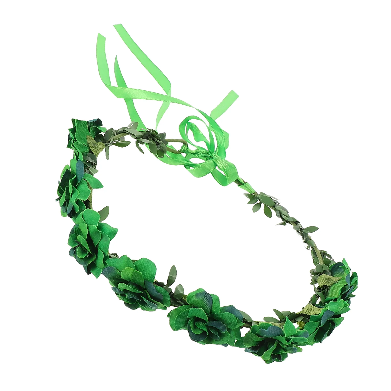 Irish Wreath Headband Green Headbands Fabric Hair Party Garland St Paddy Day Hat