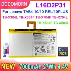 4.4V L16D2P31 Battery For Lenovo TAB4 10/10 REL/10PLUS TB-X304L TB-X304F TB-X704F TB-X504F TB-X504L TB-X704L 27Wh     7000mAh