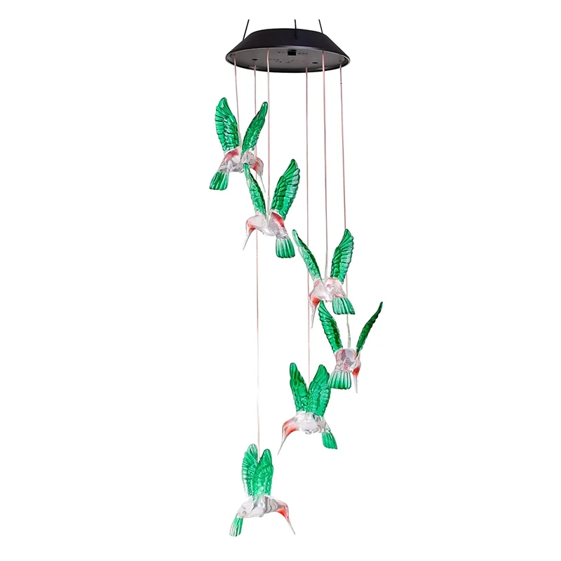 LED Solar Hummingbird Wind Chimes Mothers Day Birthday Women Grandma Best Gifts Indoor Outdoor Decor Yard Decorations