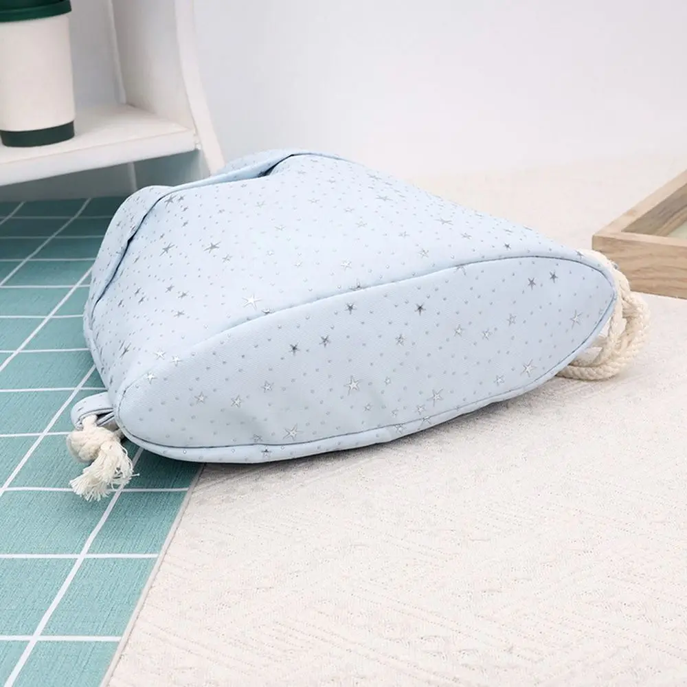Fashionable Lightweight Drawstring Backpack Wear-resistant Waterproof Fitness Sack Polyester Star Pattern Shoulder bag Yoga