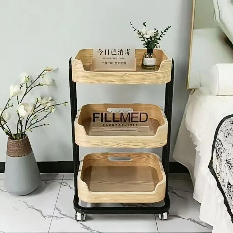 

High-end Salon Trolley Beauty Salon Mobile Drawer Salon Trolley Solid Wood Nice Commercial Furniture Սրահ Տրոլեյբուս ZY40ZWJ