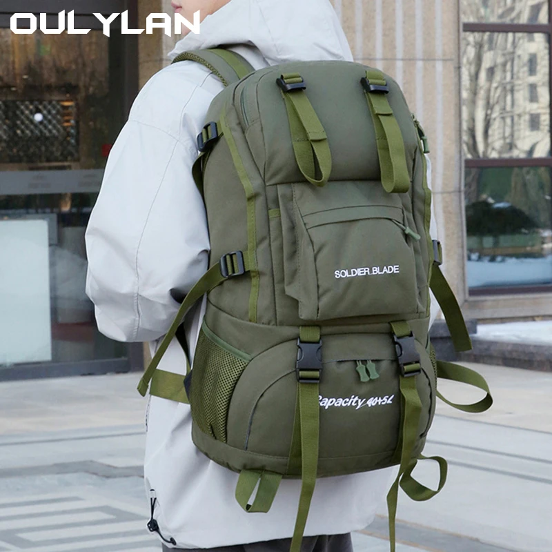 

Outdoor Casual Bag Men Women Waterproof Wear-resistant Oxford Cloth Comfortable Breathable Large Capacity Lightweight Backpack