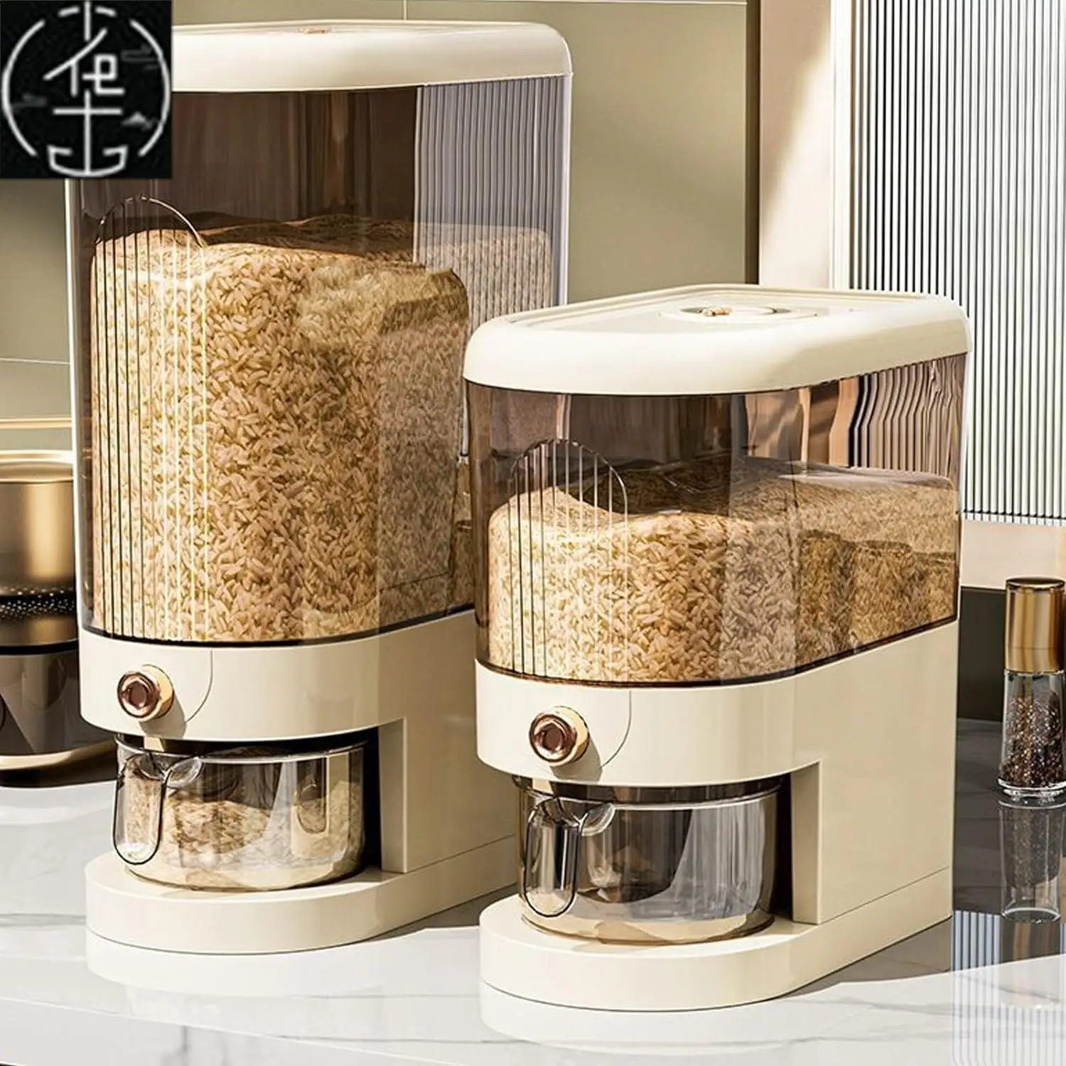 

Large 0KG Rice Dispenser AIN Container Storage with Lid Unbranded Silk Filling Origin China Winter 2024 Seasonal Item