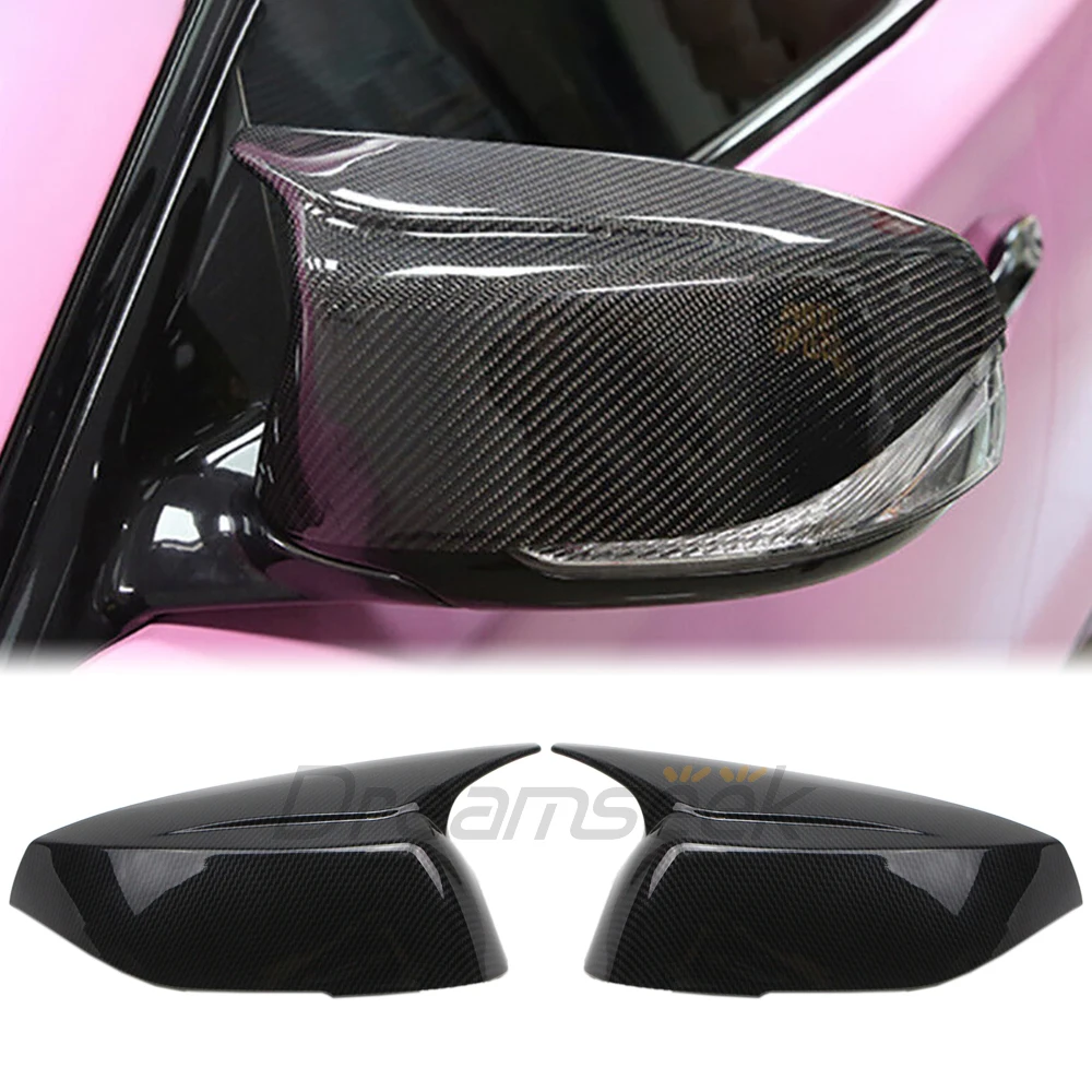 

2x Rear view Side Wing Mirror Cover Fit For Infiniti Q50 2014-2023 Q60 2016-2022 Q70 2014-2019 QX30 2017-2019 Carbon Fiber Style