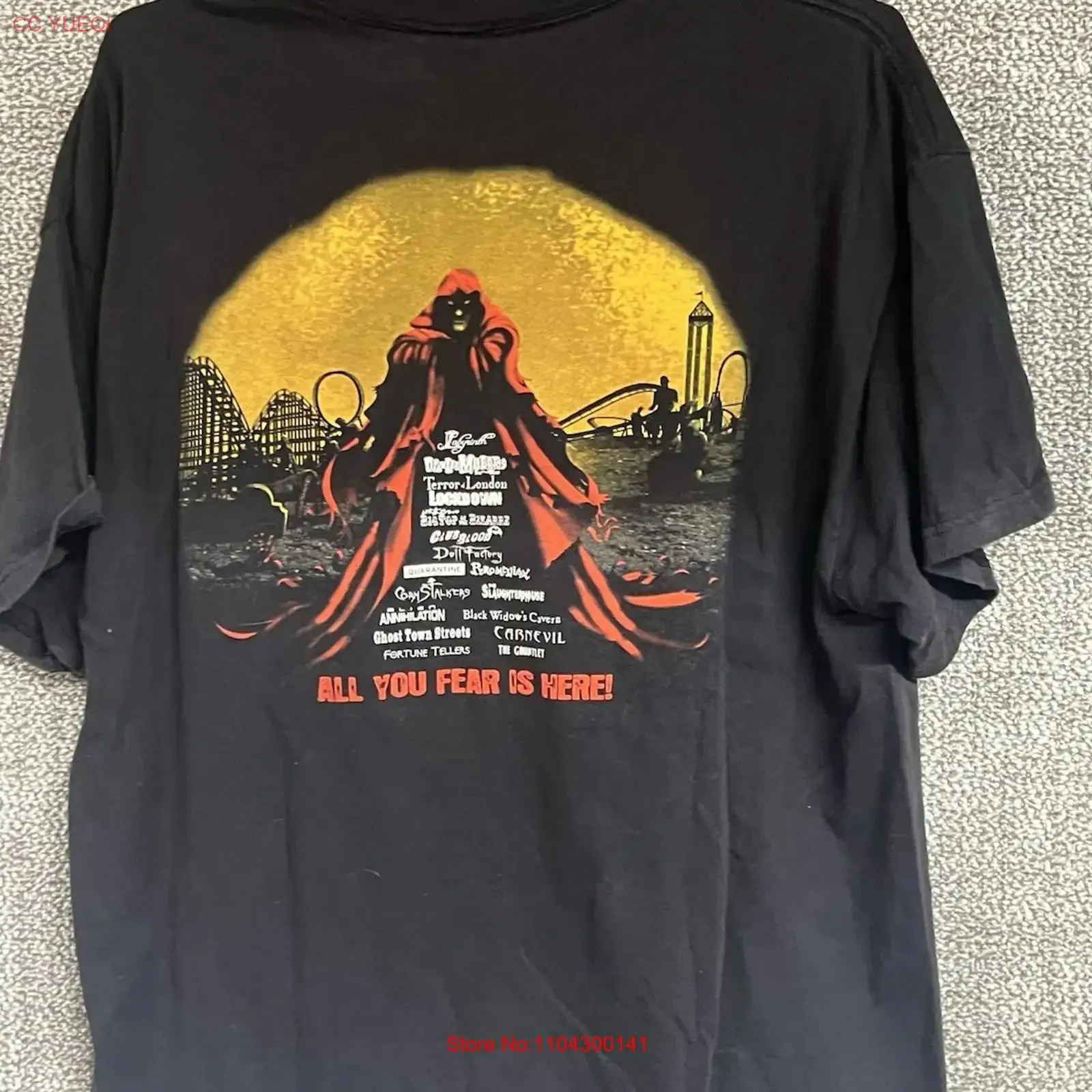 Knott's Scary Farm 2009 Xl T Shirt Knotts LOCKDOWN Halloween Horror Y2K Haunted vintage Washed Soft Top For Everyday Wear