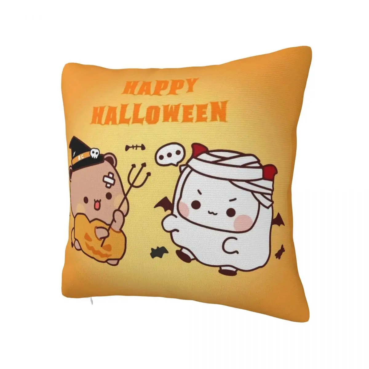 Pillow Cover Bubu & Dudu Halloween Pattern Cushion Cover Retro Trendy Pillow Case For Wedding Party Home Decor Pillowcases