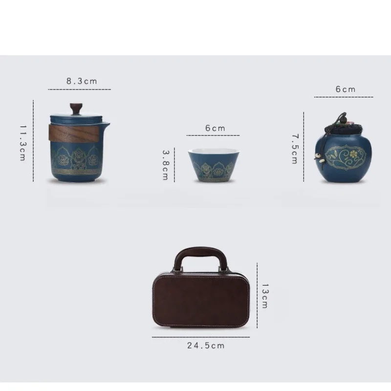 Keramik-Teekanne und Tassen-Set, Teegeschirr, Kung-Fu-Teeset, Jun Ofenwechsel, Teekanne und Teetasse, alluviales Gold, chinesisches Teeset, Tasse – Detail 8