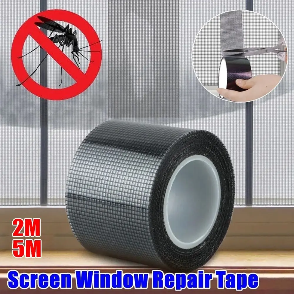 1Roll Fly Window Screen Repair Tape Anti-mosquito Self-adhesive Hole Patch Stickers Anti-Insect Strong Mesh Net Repair Tapes