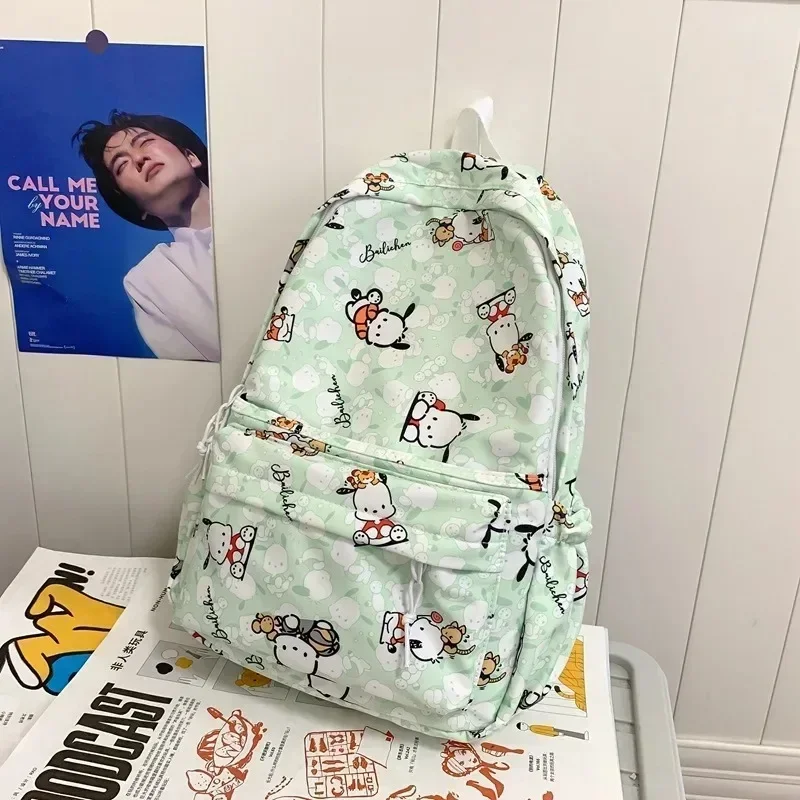 New Kawaii Sanrio Pochacco Backpack Cute Girl Heart Pochacco Schoolbag Female Junior High School Students High-value Backpack