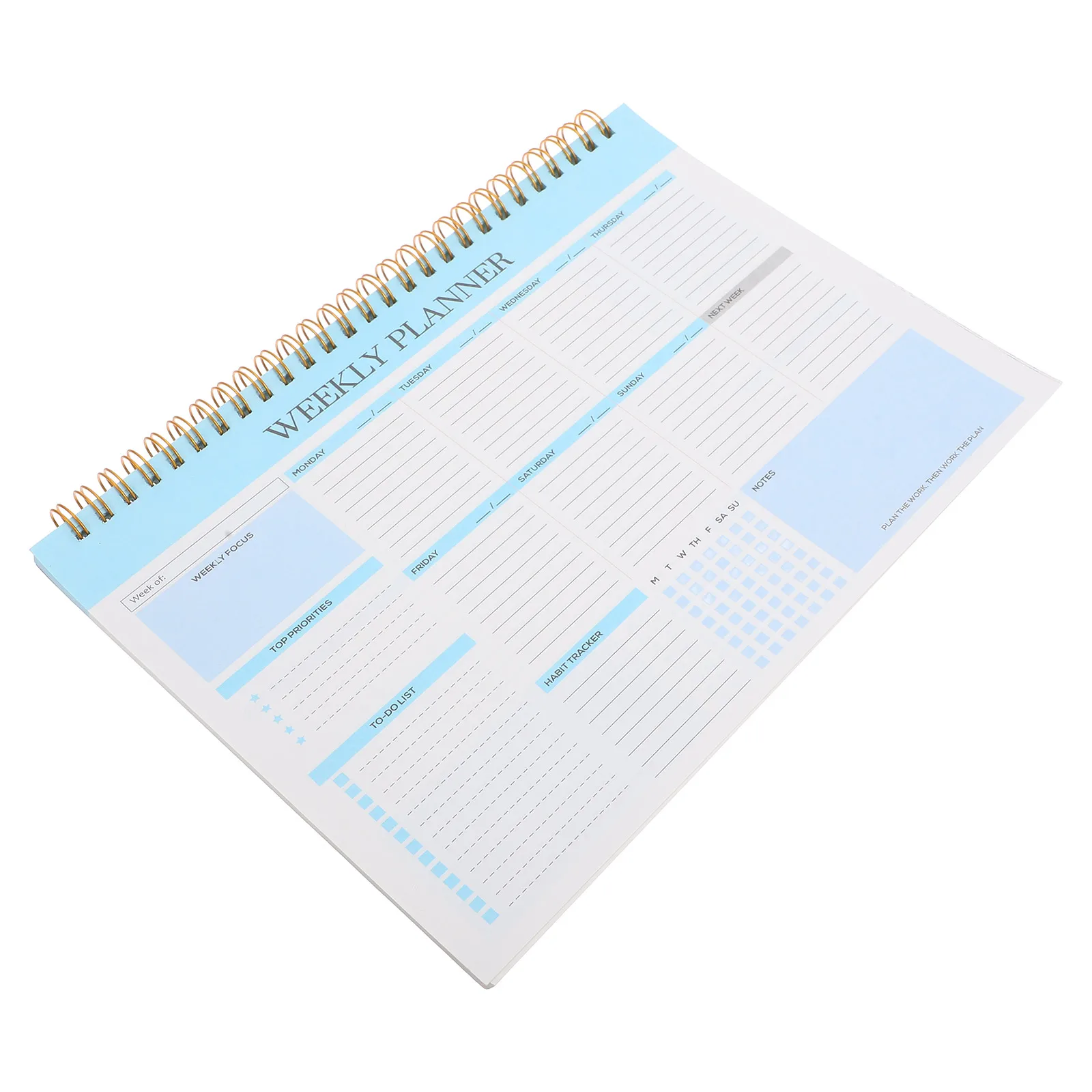 

Weekly Planner Notebooks Spiral Bound Undated Pages Compact Size Work Calendar Task Notebook Planners College Students Weekly