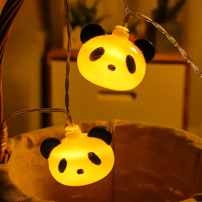 6M 40LEDS Party Cartoon Panda Dekoration Lichterketten Innenraum Batterie USB Hochzeit Power Nachtlichter 044 – Detail 7