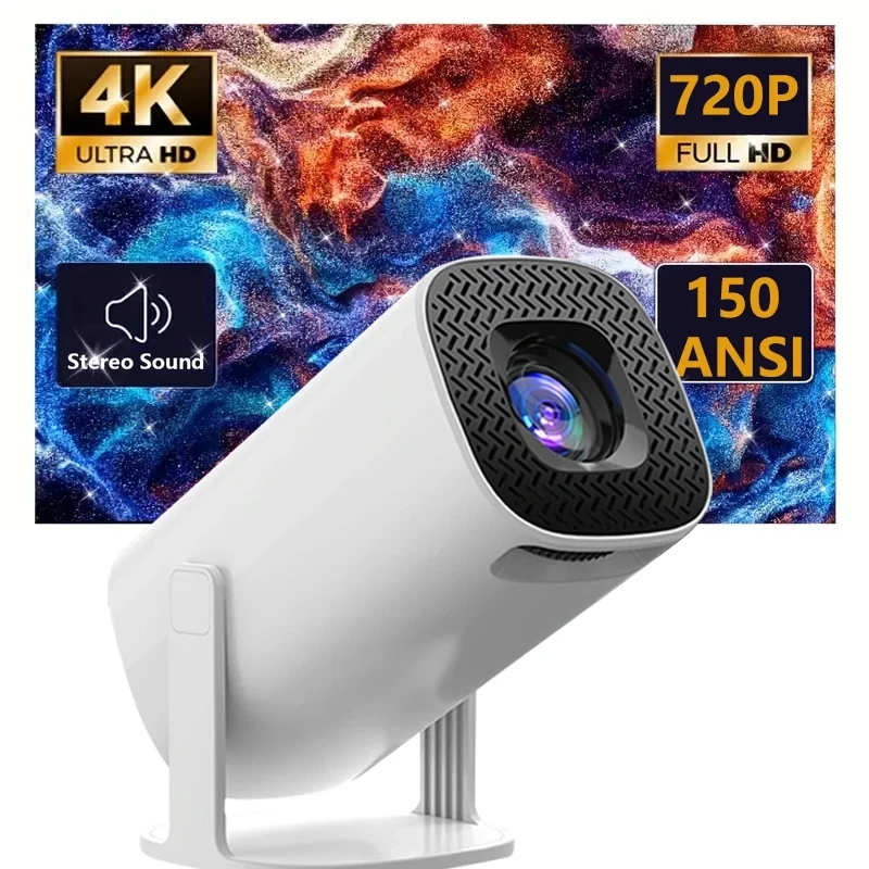 p30pro-mini portable remote control 4k led projector with 720p- suitable for office-home-christmas- fast focus-upgrated hy300