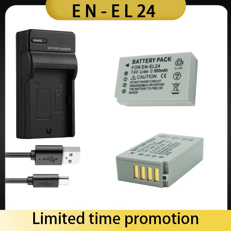 EN-EL24 EN EL24 rechargeable camera battery 850mAh suitable for Nikon 1 J5 1J5 DL18-50 DL24-85 Digital Cameras Accessories