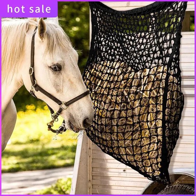 

Hay Feeder Hay Bag Horse Hay Net Horse Hay Net Horse Hay Bag For Horse Goat Horse Feeding Supplies,2Pcs Black