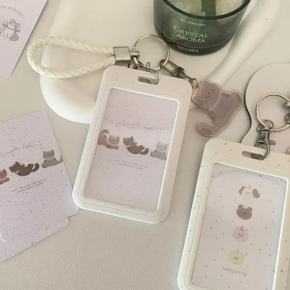 Creative Design Card Case Protective Case Keyring Card Campus Access Credit Card Holder Bag Set Key Chain Idol Photocard Holders