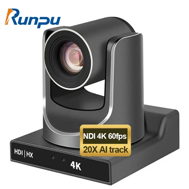 Runpu VX60ASL-N Hot Sale POE NDI 4K 60FPS 20X SDI=MI LAN Church Broadcast live Streaming vMix OBS