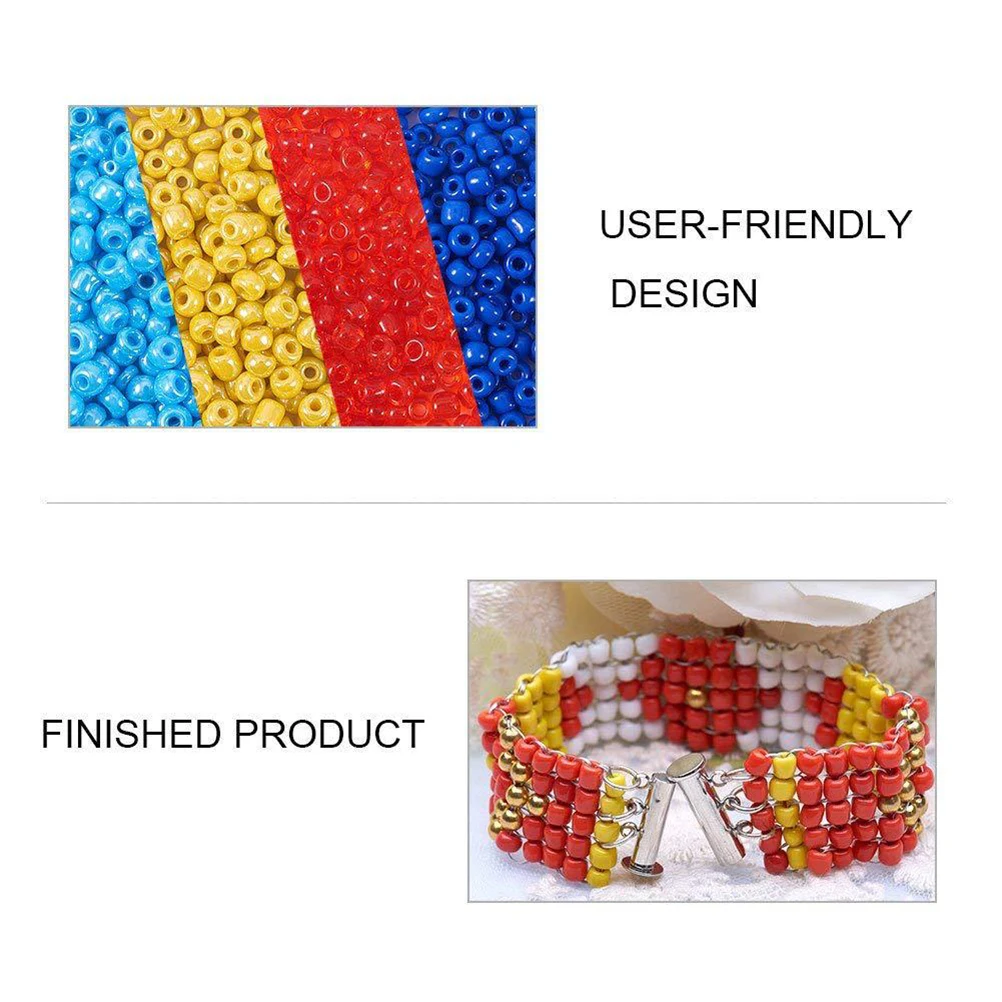 

1 Box of 3mm Glass Beads Finding Crafts DIY Bracelet Necklace Handmade for Jewelry Making Accessories(Assorted Color)