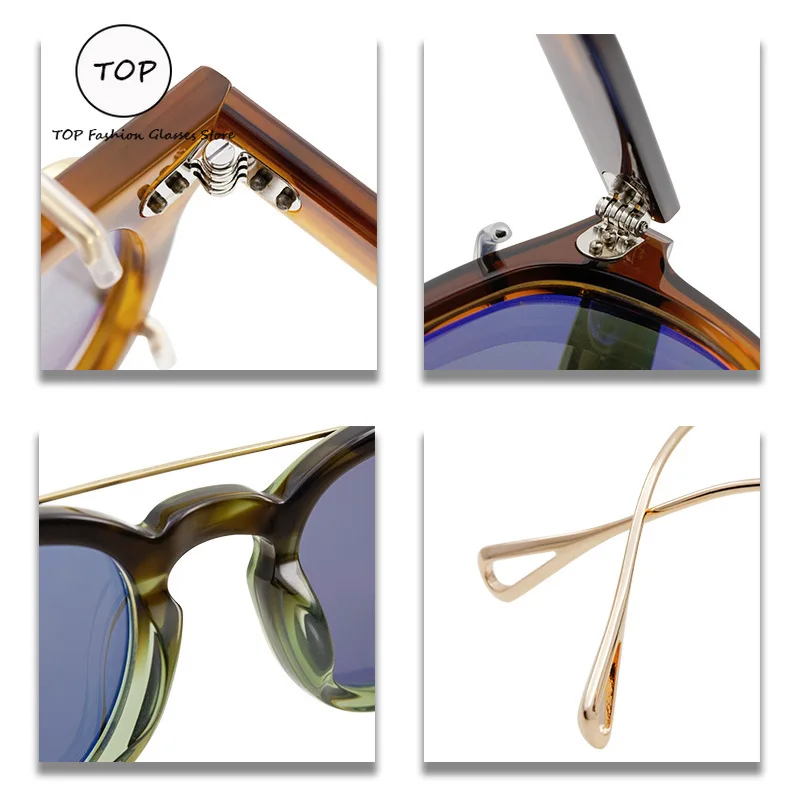 

High Quality Round Plate Fashion Men's Sunglasses UV400 Removable Clip Dual-use Women's Outdoor Sun Protection Sunglasses