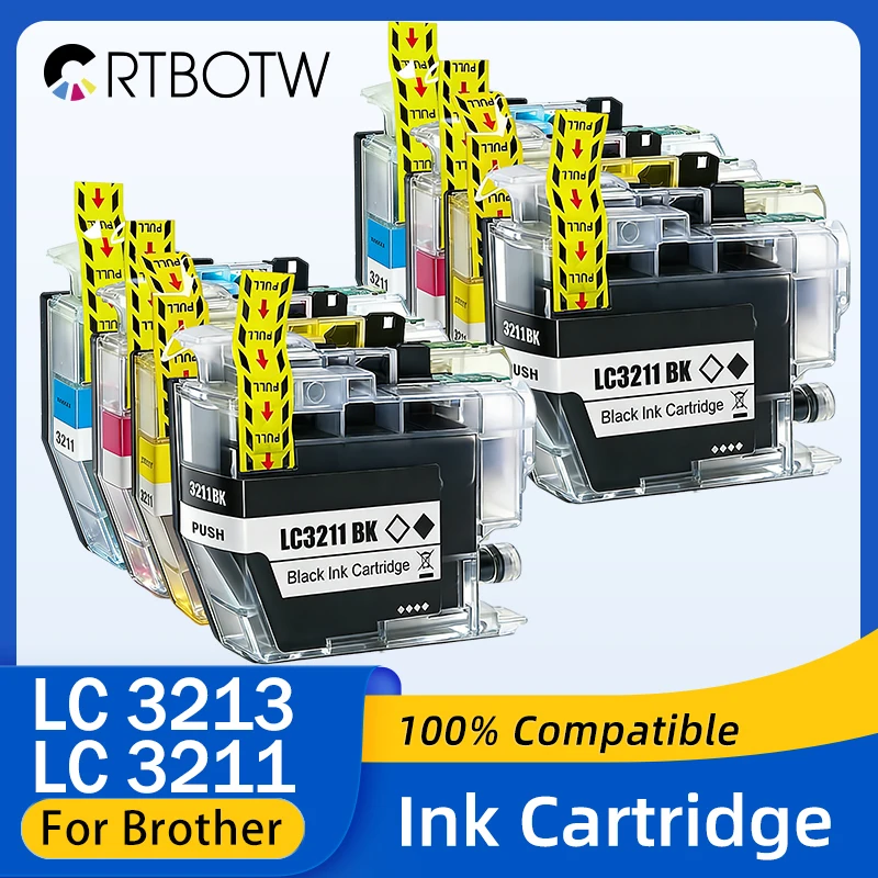LC3211 LC3213 XL Ink Cartridge LC3211XL LC3213XL Compatible For Brother DCP-J572DW DCP-J772DW DCP-J774DW MFC-J491DW Printer