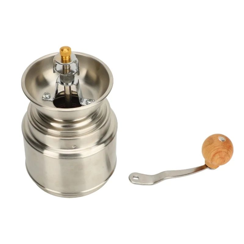 Manual Coffee Grinder Stainless Steel Solid Wood Hand Coffee Bean Mill For Making Coffee