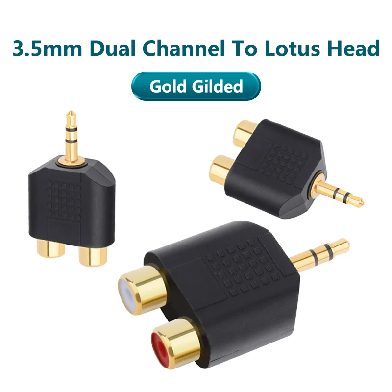 

5/20PCS Y Splitter Stereo 3.5mm Male To 2X RCA Female Adapter M/F Male Jack Plug Out To 2 RCA Female Adapter Connector Stereo