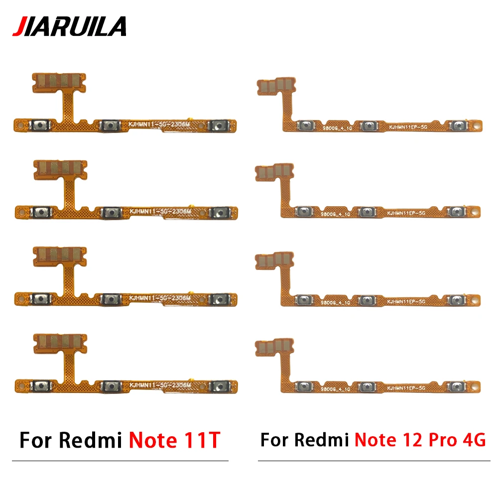 For Xiaomi Redmi Note 12S 11S 12 Pro Plus 5G 4G Power Volume Button Flex Cable Side Key Switch ON OFF Control Button Repair Part