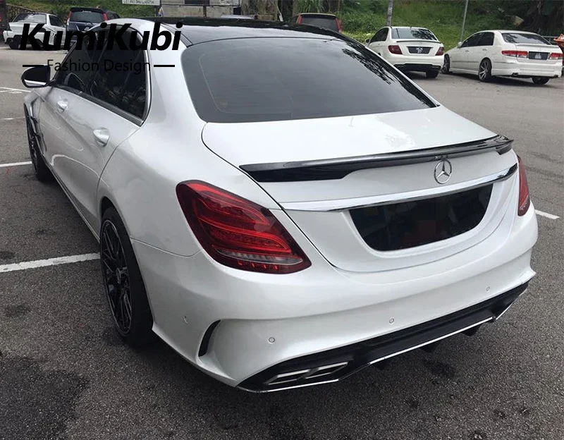 W205 Carlson Style Rear Trunk Spoiler Wing For 2015-2021 Mercedes Benz C-class W205 C180 C200 C260 4 Door Sedan Tail Spoiler