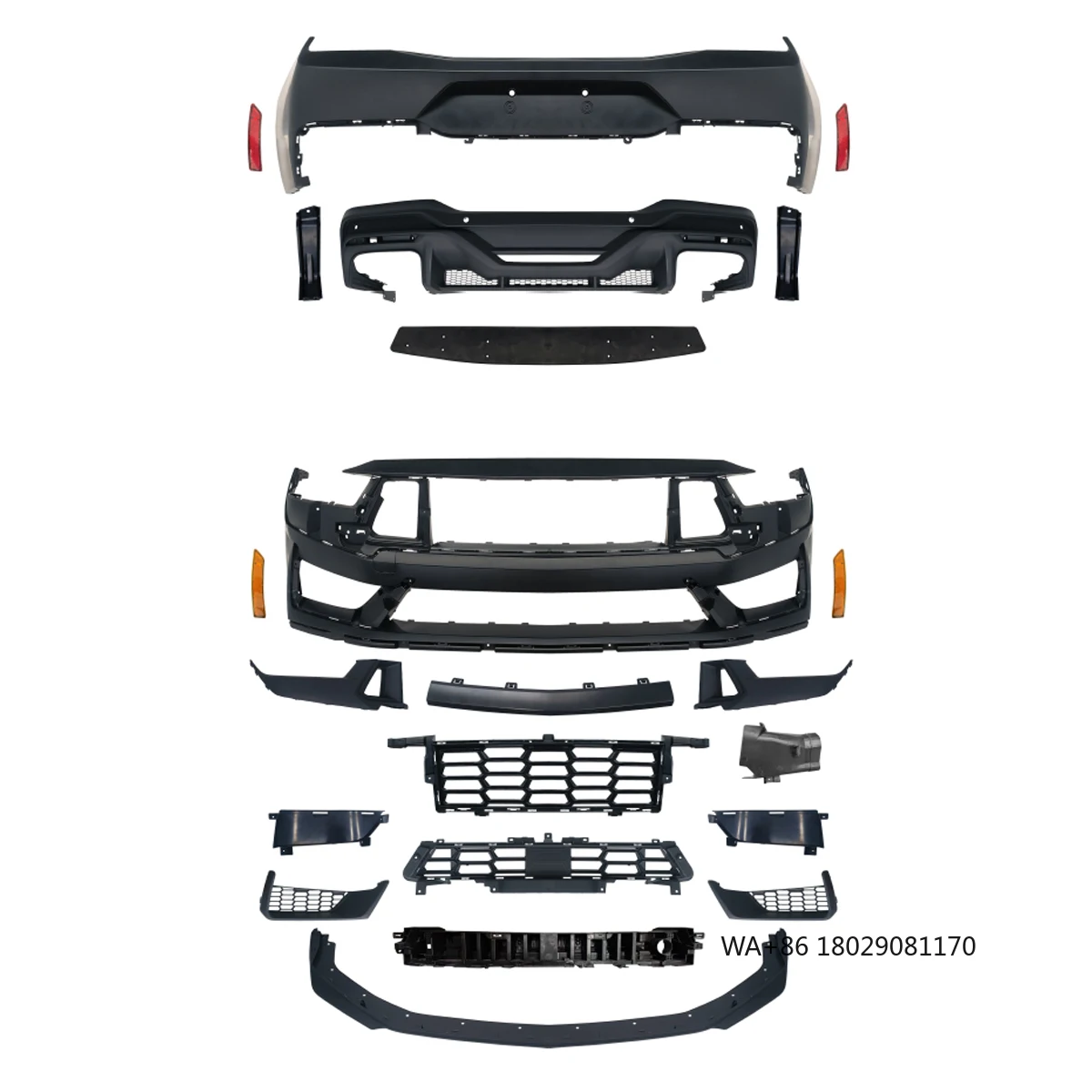 

Car Bumpers Body Kit for 2024-2025 Change to Dark Horse Style Precision-fit.