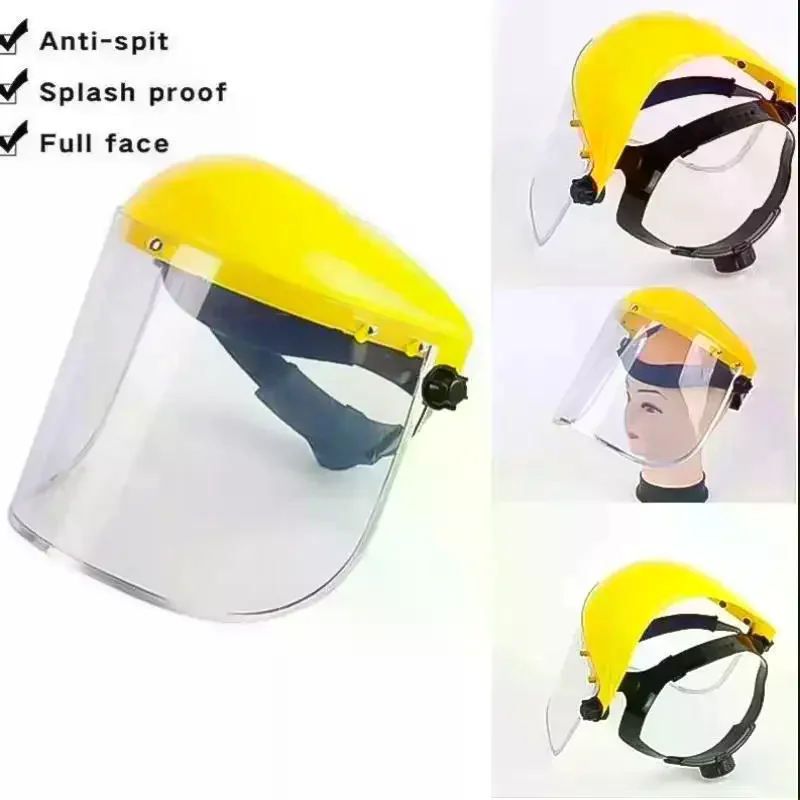 

Safety Hard Face Shield Protective Face Mask With Adjustable Head Strap Safety Hard Full Face Mask