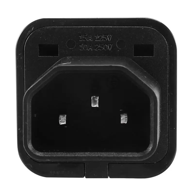 Stylish-5X IEC 320 C14 To Universal Female Power Adapter AC Power Plug Connector, Black