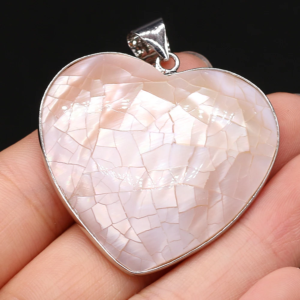 Natural Shell Pendant The Mother Of Pearl Round Alloy Pendant For Jewelry Making DIY Necklace Bracelet Accessory