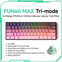 Akko MonsGeek FUN60 Machanical Keyboard Magnetic Gaming Keyboard Esports RGB 60% Rapid Trigger 8K Custom Aluminum Keyboard