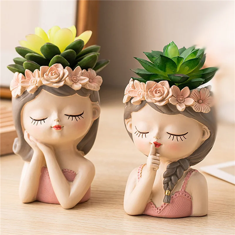 ABFI 8PCS ขนาดเล็ก Fairy กระถางต้นไม้ Succulent ชุดรูระบายน้ํา 4 นิ้วในร่มหม้อกระบองเพชรน่ารักแจกันดอกไม้ตกแต่ง