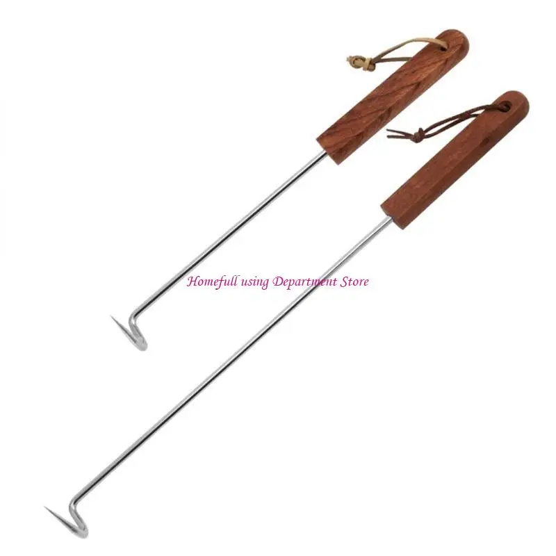 

Sturdy Bacons Hook With Stainless Steel And Rosewood Materials Perfect For Traditional Festival Preparation