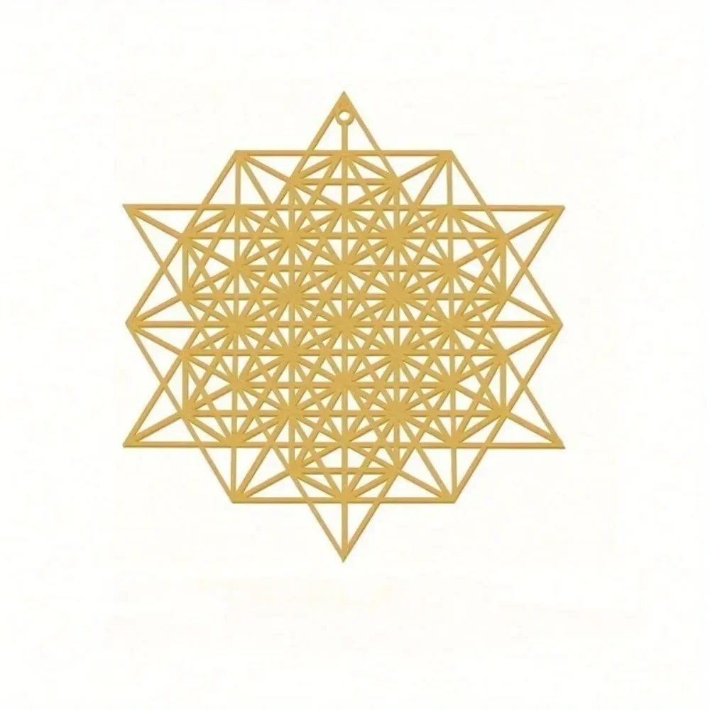 CIFBUY Metal Wall Art Sacred Geometry Sculpture Iron Hanging Decor For Living Room Bedroom Home Interior Gift