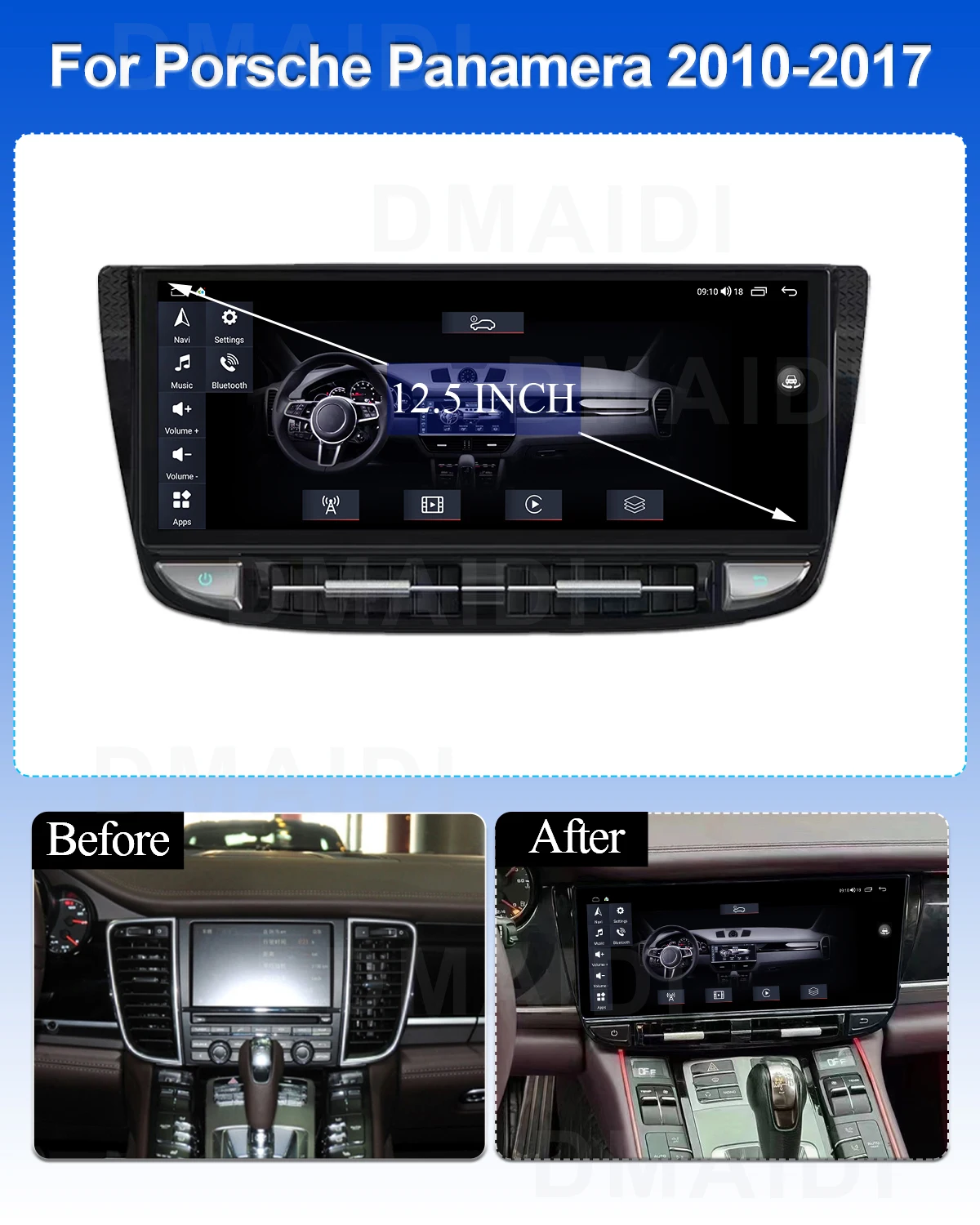 New style Android 12 Car Radio For Porsche Panamera 2010-2017 Screen Multimedia Player GPS Navigation DVD Auto Stereo Carplay 4G