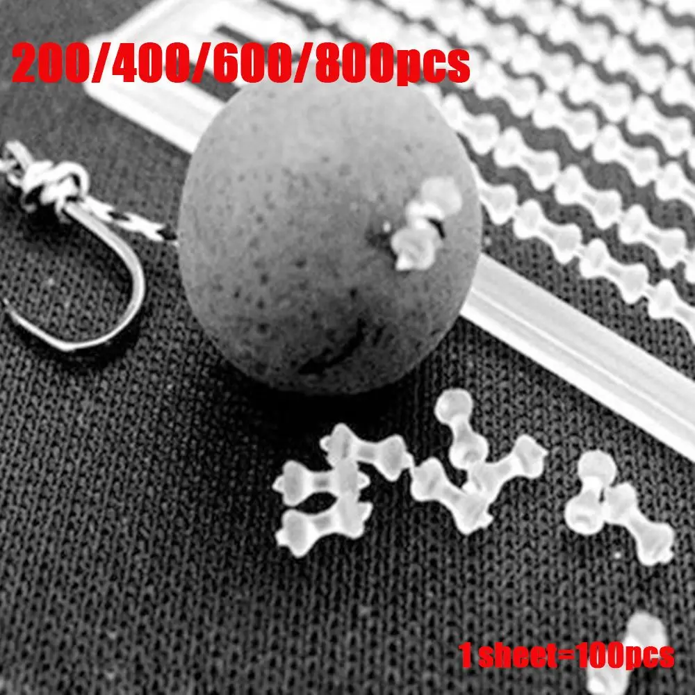 White Fishing Hook Stops Beads TPR Hair Fishing Pop UP Boilie Stops Dumbell Bait Rig Carp Fishing Stoper Hot