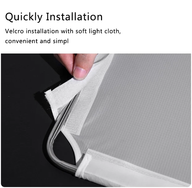 إطار لوحة ناشر العلم المعدني أسود أبيض عاكس القماش لإضاءة التصوير الفوتوغرافي في الاستوديو #5