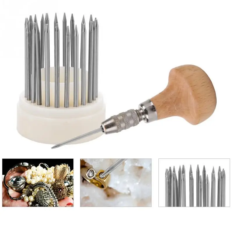 

23pcs/set, Gh110 Pearl Beading Holing Tool Set,diamond Gems Setting Beading Tools,jewelry Stone Set Beaders, Goldsmith Tool