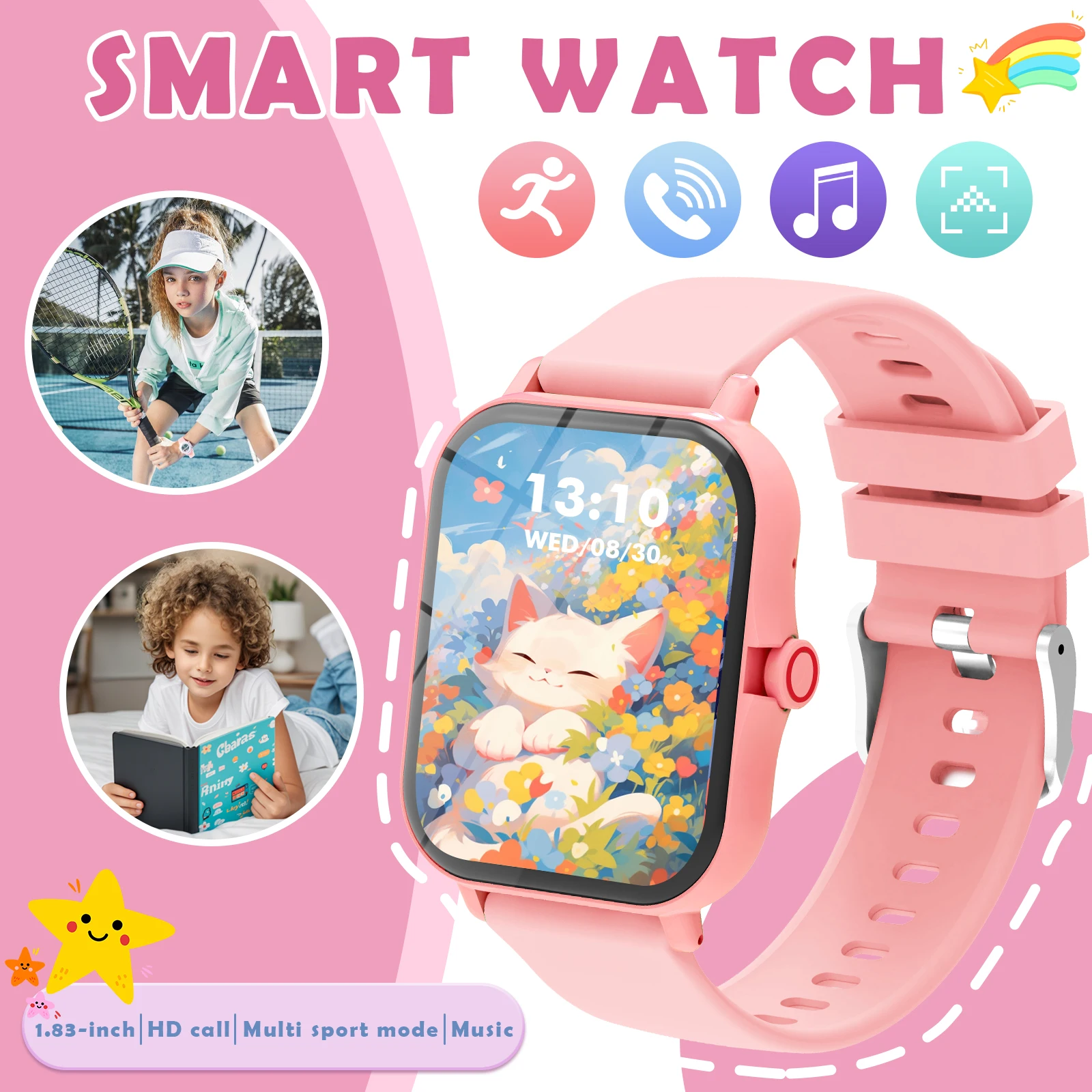 Smart Watch Multi-functional sports smart watch ,Wireless Calling, Personalized the Watch Faces,Music control